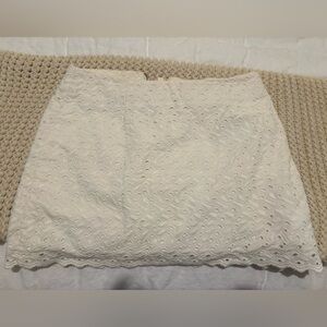 Lily Pulitzer White Eyelet Skirt